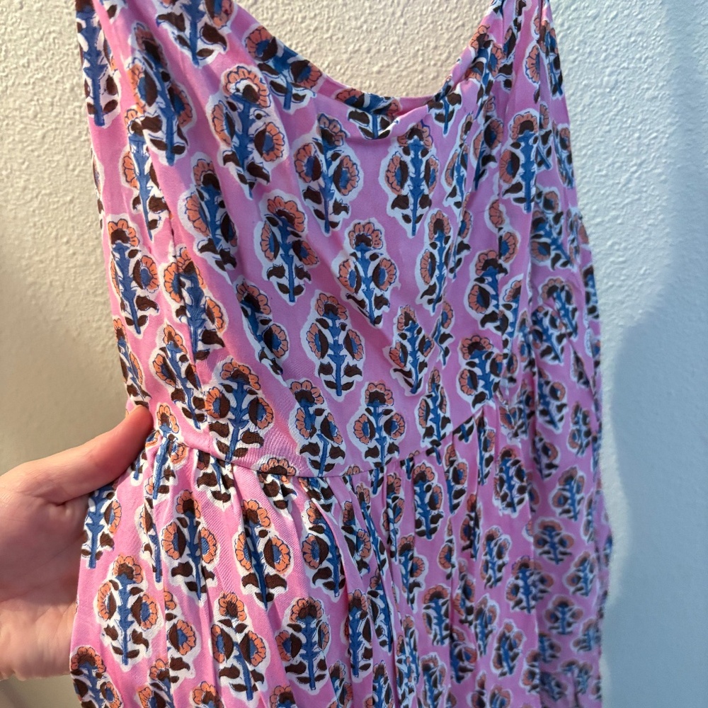 Pink dress with designs
